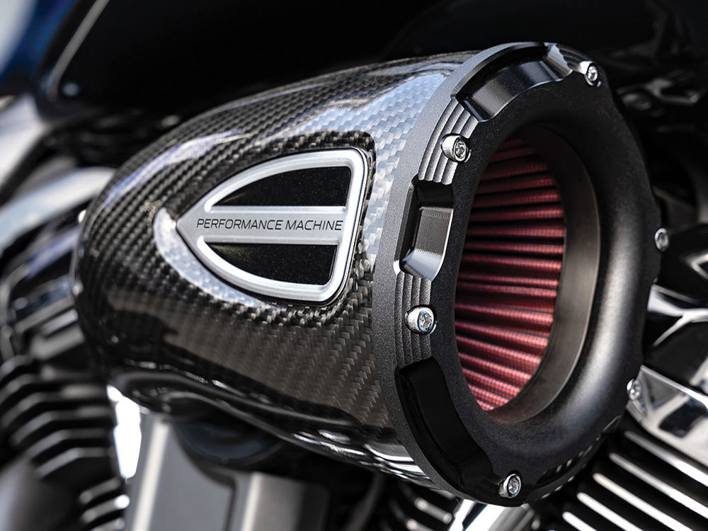 Performance Machine C4 Series Air Cleaner Kit – Carbon Fiber. Fits Touring 2017-2024 & Softail 2018-2024