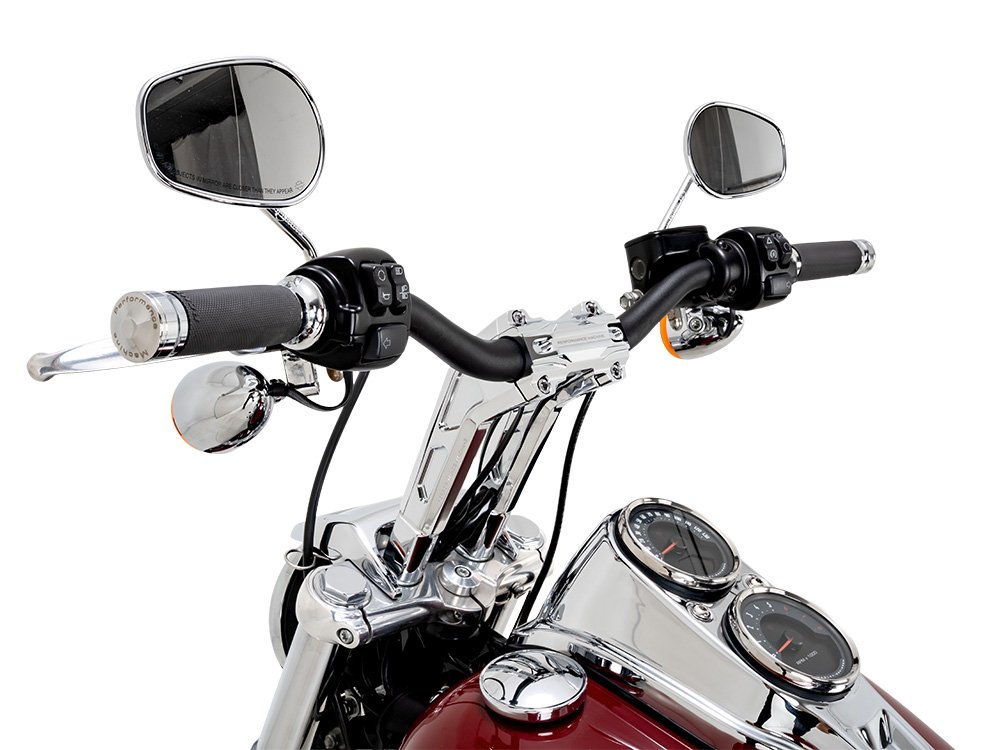 Performance Machine 1-1/4in. Phatbar Handlebar and 9in. Riser Set – Chrome
