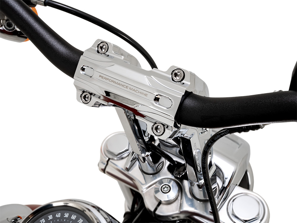 Performance Machine 1-1/4in. Phatbar Handlebar and 9in. Riser Set – Chrome