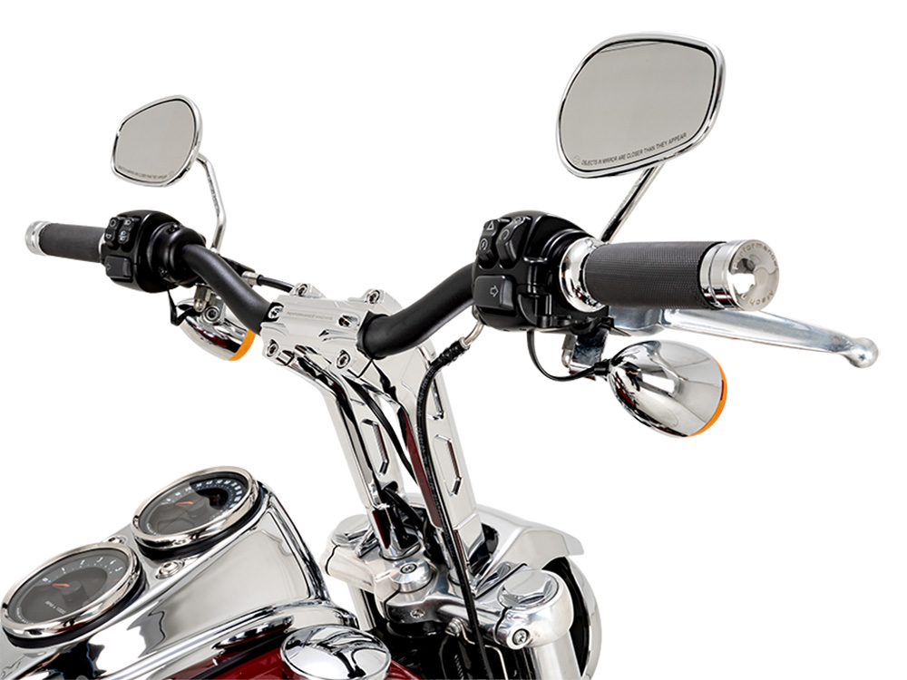 Performance Machine 1-1/4in. Phatbar Handlebar and 9in. Riser Set – Chrome