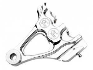 Performance Machine Right Hand Rear Integrated 4 Piston Caliper & Mounting Bracket – Chrome. Fits Softail 1987-1999 with 3/4in. Rear Axle. Performance Machine Right Hand Rear Integrated 4 Piston Caliper & Mounting Bracket – Chrome. Fits Softail 1987-1999 with 3/4in. Rear Axle.