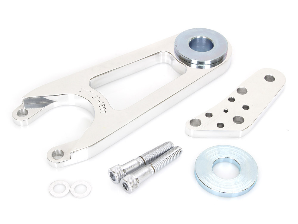 Performance Machine Left Hand or Right Hand Caliper & Mounting Bracket – Polished. Fits Custom Springer with 3/4in. Axle & 11.5in. Disc Rotor.