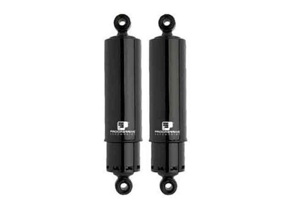 Progressive Suspension 412 Series, 12in. Rear Shock Absorbers with Full Covers & Black Finish. Fits Dyna 1991-2017.