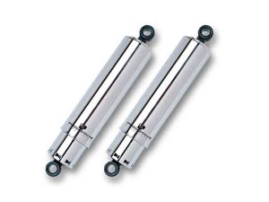 Progressive Suspension 412 Series, 12in. Rear Shock Absorbers with Full Covers – Chrome. Fits Dyna 1991-2017. Progressive Suspension 412 Series, 12in. Rear Shock Absorbers with Full Covers – Chrome. Fits Dyna 1991-2017.