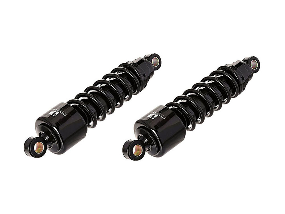 Progressive Suspension 412 Series, 12.5in. Standard Spring Rate Rear Shock Absorbers – Black. Fits Sportster 2004-2021
