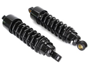 Progressive Suspension 412 Series, 11.5in. Standard Spring Rate Rear Shock Absorbers – Black. Fits Touring 2006up. Progressive Suspension 412 Series, 11.5in. Standard Spring Rate Rear Shock Absorbers – Black. Fits Touring 2006up.