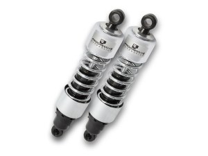 Progressive Suspension 412 Series, 12in. Standard Spring Rate Rear Shock Absorbers – Chrome. Fits Touring 2006up. Progressive Suspension 412 Series, 12in. Standard Spring Rate Rear Shock Absorbers – Chrome. Fits Touring 2006up.