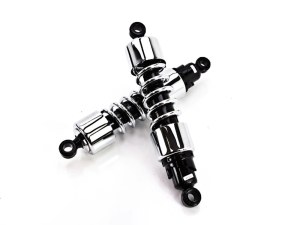 Progressive Suspension 412 Series, 12in. Heavy Duty Spring Rate Rear Shock Absorbers – Chrome. Fits Touring 2006up. Progressive Suspension 412 Series, 12in. Heavy Duty Spring Rate Rear Shock Absorbers – Chrome. Fits Touring 2006up.