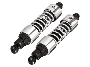 Progressive Suspension 412 Series, 13in. Standard Spring Rate Rear Shock Absorbers – Chrome. Fits Touring 1980-2005, Sportster 1979-2003 & FXR 1982-1994. Progressive Suspension 412 Series, 13in. Standard Spring Rate Rear Shock Absorbers – Chrome. Fits Touring 1980-2005, Sportster 1979-2003 & FXR 1982-1994.