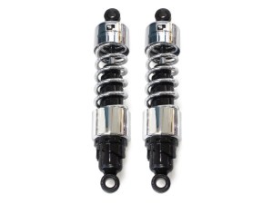 Progressive Suspension 412 Series, 13in. Heavy Duty Spring Rate Rear Shock Absorbers – Chrome. Fits Touring 1980-2005, Sportster 1979-2003 & FXR 1982-1994. Progressive Suspension 412 Series, 13in. Heavy Duty Spring Rate Rear Shock Absorbers – Chrome. Fits Touring 1980-2005, Sportster 1979-2003 & FXR 1982-1994.