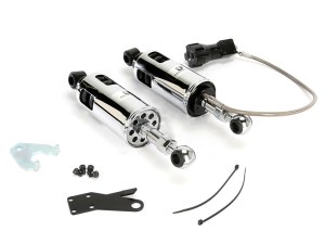 Progressive Suspension 422 Series, Heavy Duty Spring Rate Rear Shock Absorbers with Remote Adjustable Preload – Chrome. Fits Softail 1989-1999. Progressive Suspension 422 Series, Heavy Duty Spring Rate Rear Shock Absorbers with Remote Adjustable Preload – Chrome. Fits Softail 1989-1999.