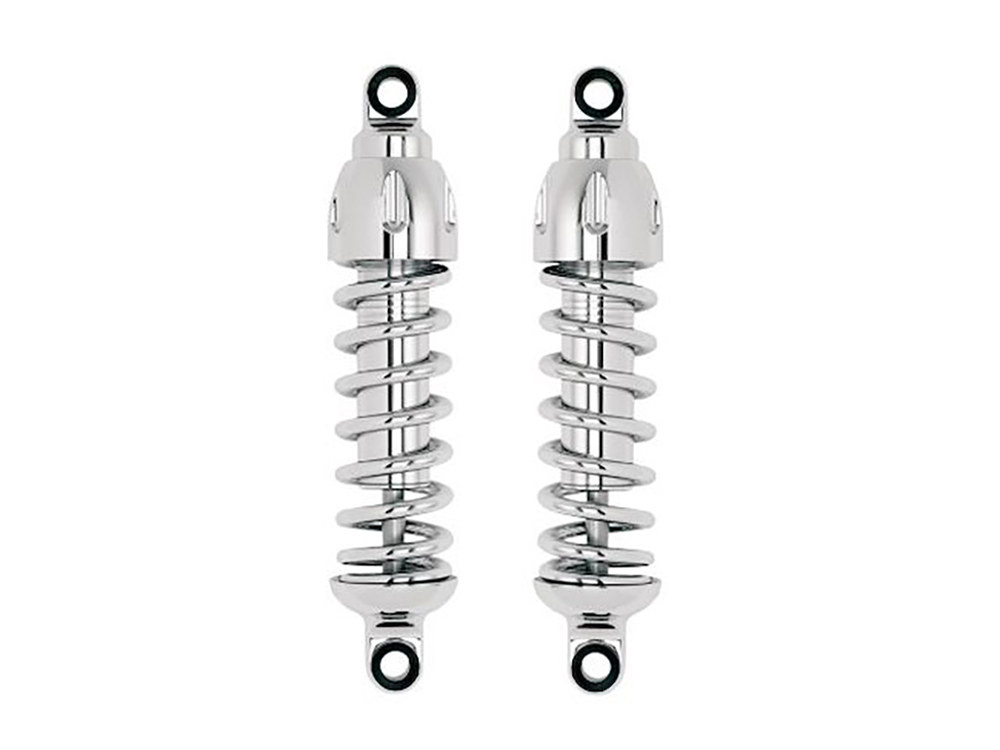 Progressive Suspension 430 Series, 13in. Standard Spring Rate Rear Shock Absorbers – Chrome. Fits Street 2015-2020