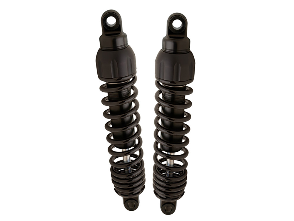 Progressive Suspension 444 Series, 13in. Standard Spring Rate Rear Shock Absorbers – Black. Fits Touring 1980up, Sportster 1979-2003 & FXR 1982-1994.