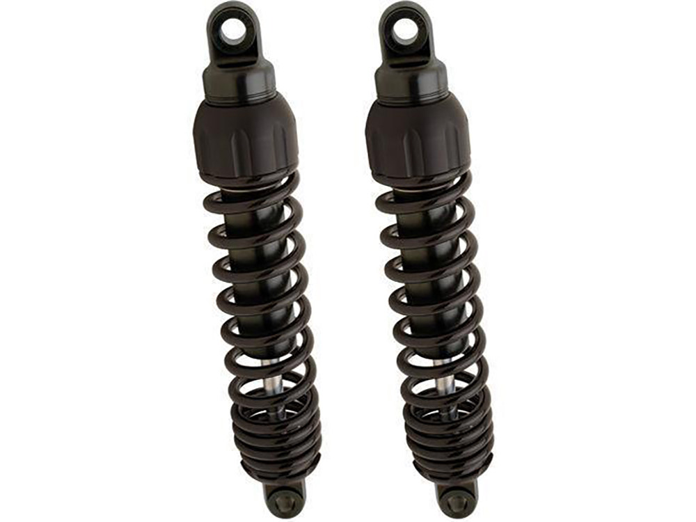 Progressive Suspension 444 Series, 12.5in. Standard Spring Rate Rear Shock Absorbers – Black. Fits Dyna 1991-2017.