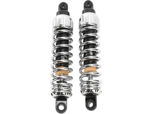 Progressive Suspension 444 Series, 12.5in. Standard Spring Rate Rear Shock Absorbers – Chrome. Fits Dyna 1991-2017. Progressive Suspension 444 Series, 12.5in. Standard Spring Rate Rear Shock Absorbers – Chrome. Fits Dyna 1991-2017.