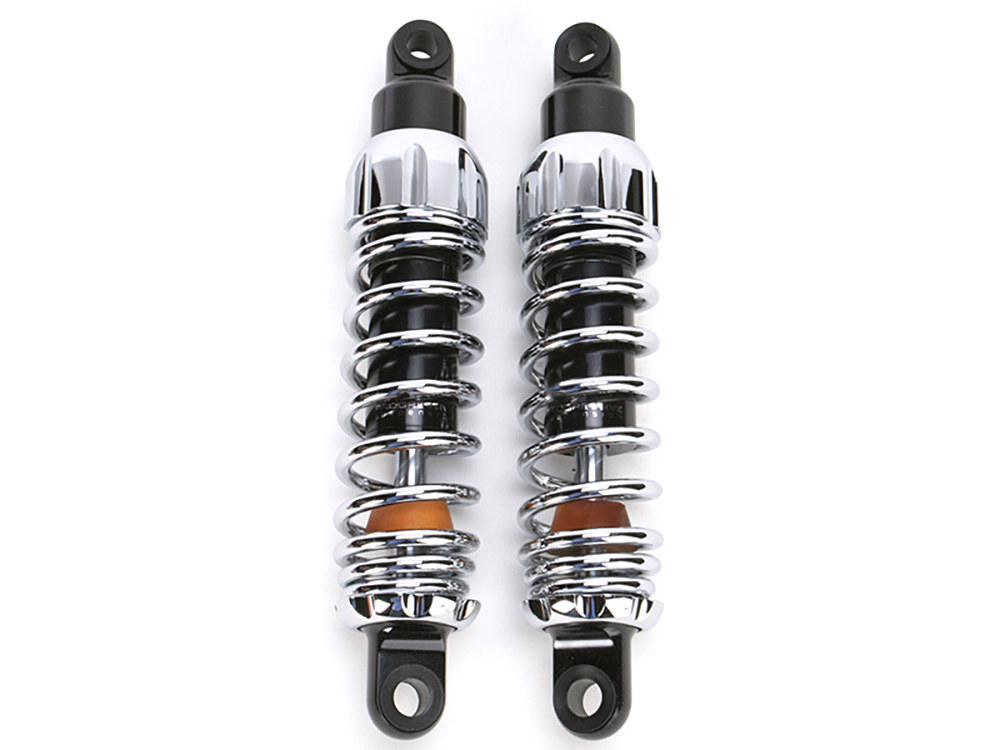 Progressive Suspension 444 Series, 11in. Standard Spring Rate Rear Shock Absorbers – Chrome. Fits Scout 2015up.
