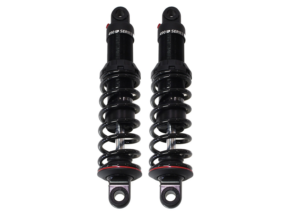Progressive Suspension 490 Series, 12in. Rear Shock Absorbers – Black. Fits Touring 1980up.