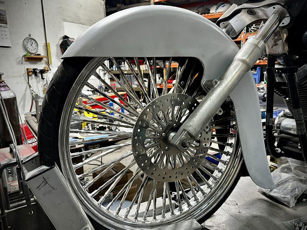 Bagger Nation 6in. Wide, El Rey Front Fender. Fits FL Softail 1986-2017 with 26in. Front Wheel.