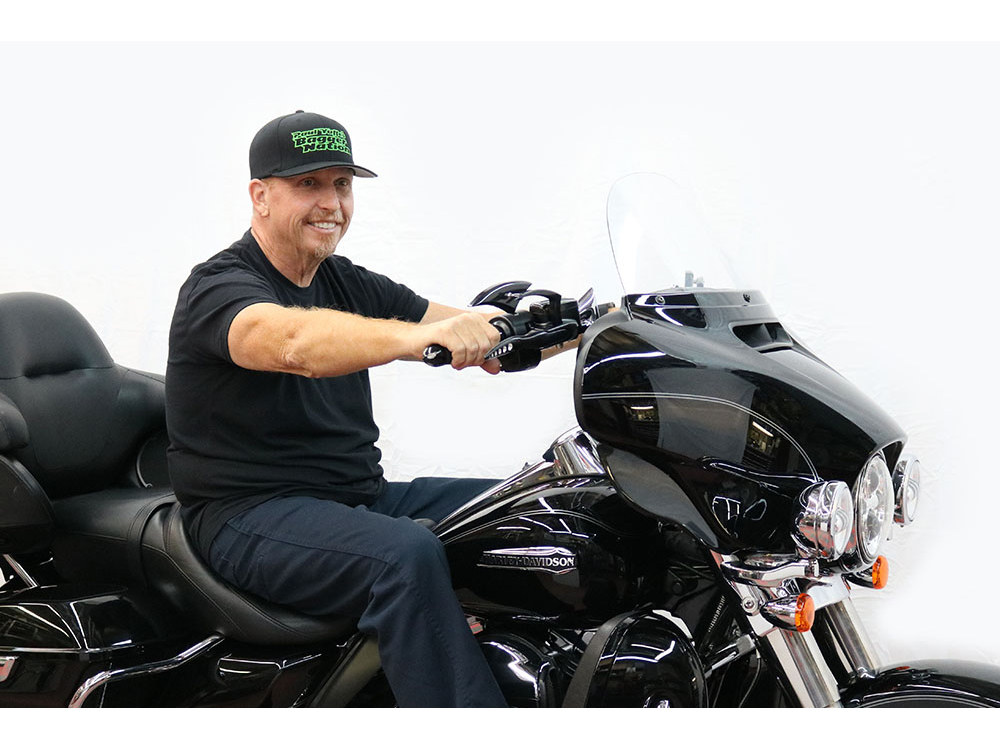 Bagger Nation 14in. x 1-1/4in. Bagger Monkey Handlebar – Black. Fits Ultra Models 1996-2024 and Street Glide 1996-2023