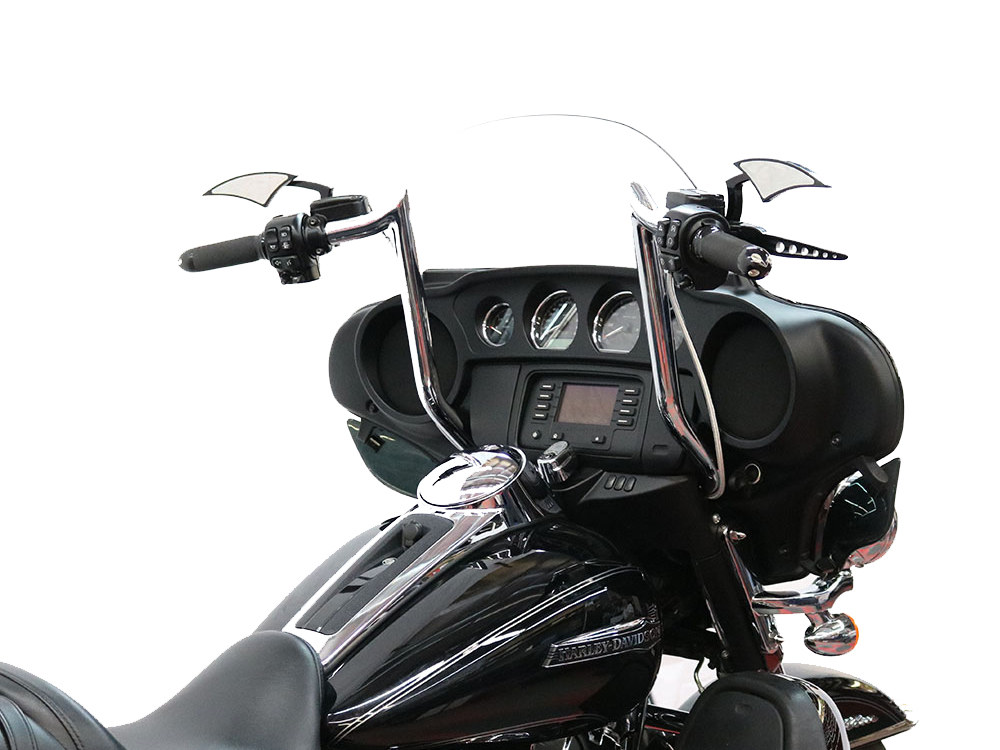 Bagger Nation 14in. x 1-1/4in. Bagger Monkey Handlebar – Chrome. Fits Ultra Models 1996-2024 and Street Glide 1996-2023