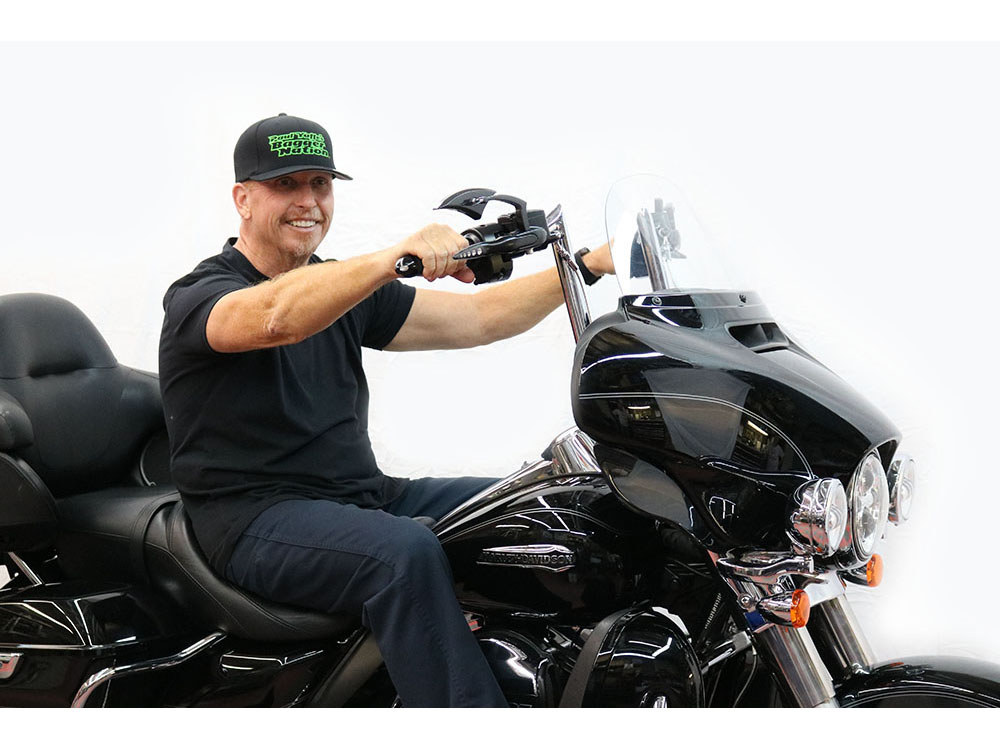 Bagger Nation 16in. x 1-1/4in. Bagger Monkey Handlebar – Chrome. Fits Ultra Models 1996-2024 and Street Glide 1996-2023