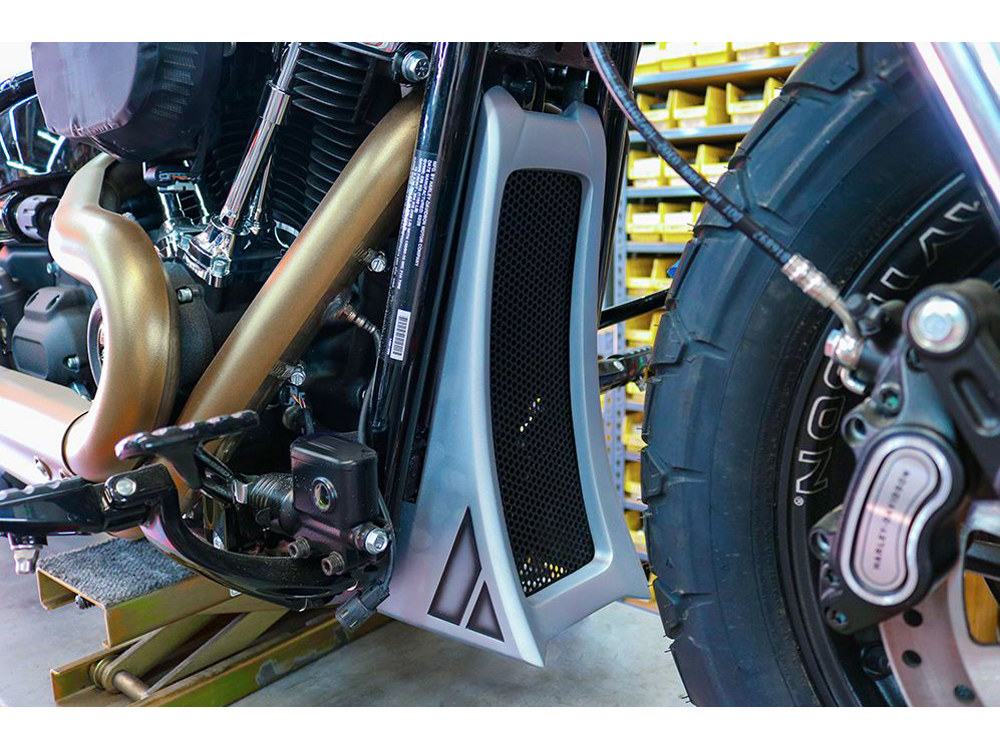 Bagger Nation Stash Chin Spoiler – Fiberglass. Fits Softail 2018up.