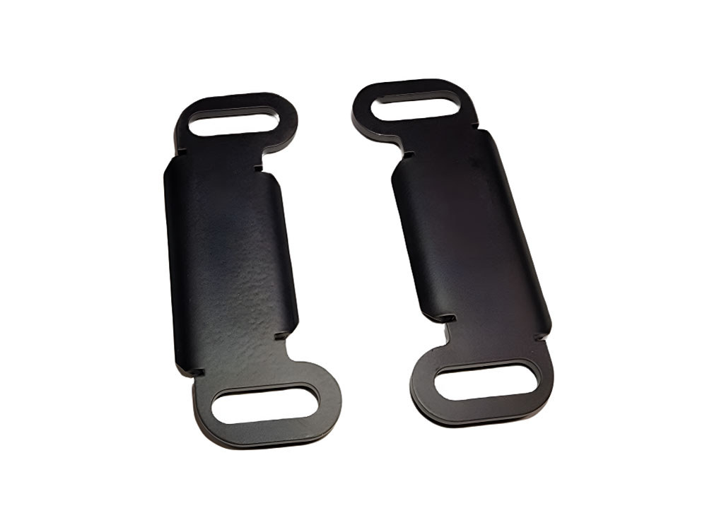 Bagger Nation Straight Pipe Alignment Brackets – Black. Fits Touring 1985up