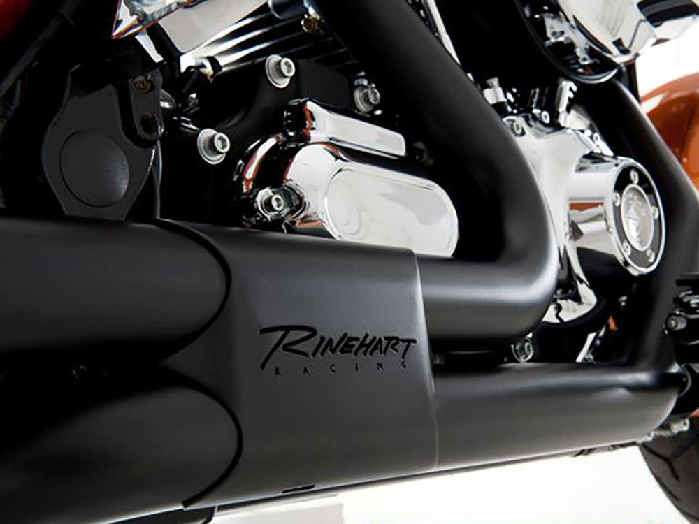 RINEHART EXHAUST Right Side Tuck & Under Headers – Black. Fits Touring 2009-2016.