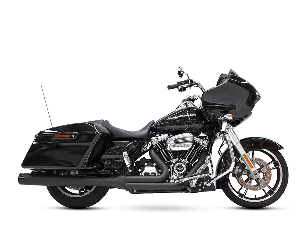RINEHART EXHAUST 2-into-1 Exhaust – Black with Black End Cap. Fits Touring 2017up.