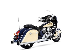 RINEHART EXHAUST 4in. Slip-On Mufflers – Chrome with Chrome End Caps. Fits Indian Big Twin 2014up with Hard Saddle Bags. RINEHART EXHAUST 4in. Slip-On Mufflers – Chrome with Chrome End Caps. Fits Indian Big Twin 2014up with Hard Saddle Bags.