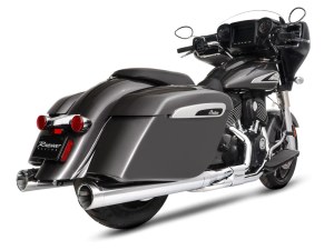RINEHART EXHAUST 4in. DBX40 Slip-On Mufflers – Chrome with Chrome End Caps. Fits Indian Big Twin 2014up with Hard Saddle Bags. RINEHART EXHAUST 4in. DBX40 Slip-On Mufflers – Chrome with Chrome End Caps. Fits Indian Big Twin 2014up with Hard Saddle Bags.