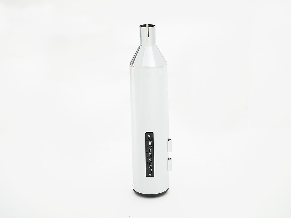 RINEHART EXHAUST 4-1/2in. HP45 Slip-On Short Race Inspired Mufflers – Chrome with Black End Caps. Fits Touring 2017up.