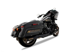 RINEHART EXHAUST 4-1/2in. HP45 Slip-On Short Race Inspired Mufflers – Black with Bronze End Caps. Fits Touring 2017up RINEHART EXHAUST 4-1/2in. HP45 Slip-On Short Race Inspired Mufflers – Black with Bronze End Caps. Fits Touring 2017up