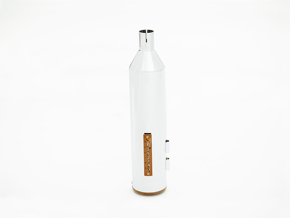 RINEHART EXHAUST 4-1/2in. HP45 Slip-On Short Race Inspired Mufflers – Chrome with Bourbon End Caps. Fits Touring 2017up.