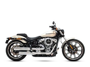 RINEHART EXHAUST 3-1/2in. Slip-On Mufflers – Chrome with Chrome End Caps. Fits Softail Slim, Street Bob, Standard & Low Rider Models 2018-2024 & Breakout & Fat Boy 2018up RINEHART EXHAUST 3-1/2in. Slip-On Mufflers – Chrome with Chrome End Caps. Fits Softail Slim, Street Bob, Standard & Low Rider Models 2018-2024 & Breakout & Fat Boy 2018up