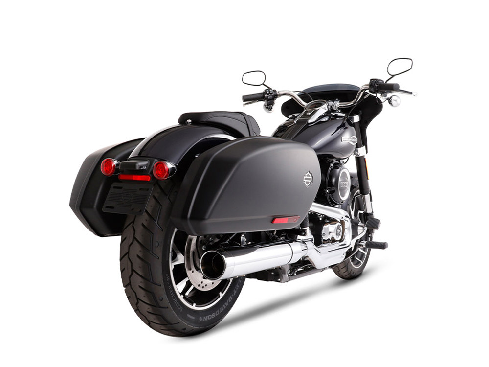 RINEHART EXHAUST 4in. Slip-On Muffler – Chrome with Chrome End Cap. Fits Sport Glide 2018-2024