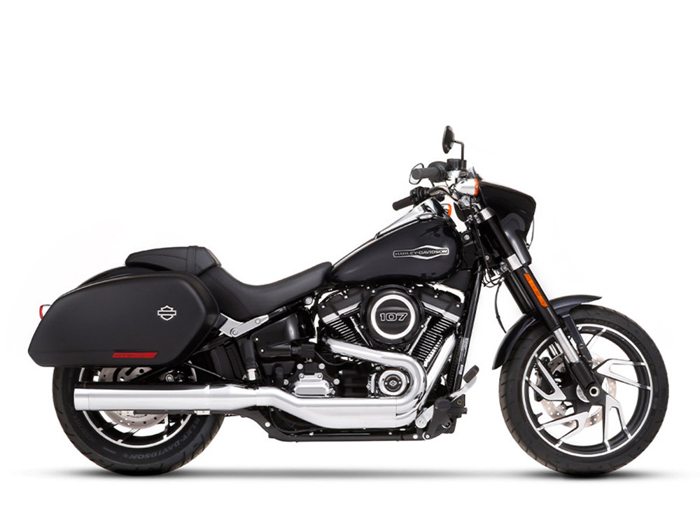 RINEHART EXHAUST 4in. Slip-On Muffler – Chrome with Chrome End Cap. Fits Sport Glide 2018-2024