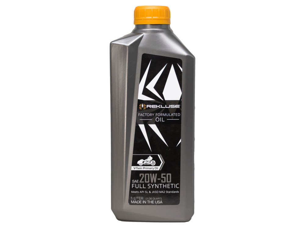 Rekluse Clutch Revolution Synthetic Primary Chaincase Oil. 20w50 1 Liter V-Twin Factory Formulated