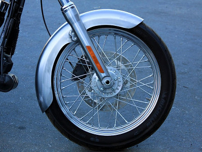 RWD V-Twin 4-3/4in. wide, Long OCF Front Fender. Fits Mid-Glide Dyna with 19in. Front Wheel.