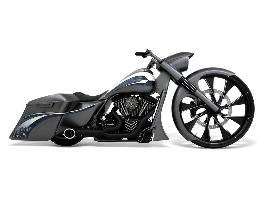 RWD V-Twin 6in. wide, Straight Cut LS-2 Front Fender. Fits Most Touring 2014-2024 with 30in. Front Wheel.