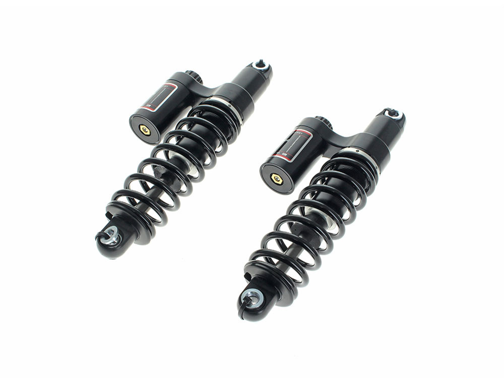 RWD V-Twin 13in. RS-2 Heavy Duty Piggyback Rear Shock Absorbers – Black. Fits Touring 1999up.