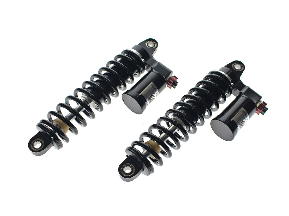RWD V-Twin 13in. RS-2 Piggyback Rear Shock Absorbers – Black. Fits Dyna 1991-2017.