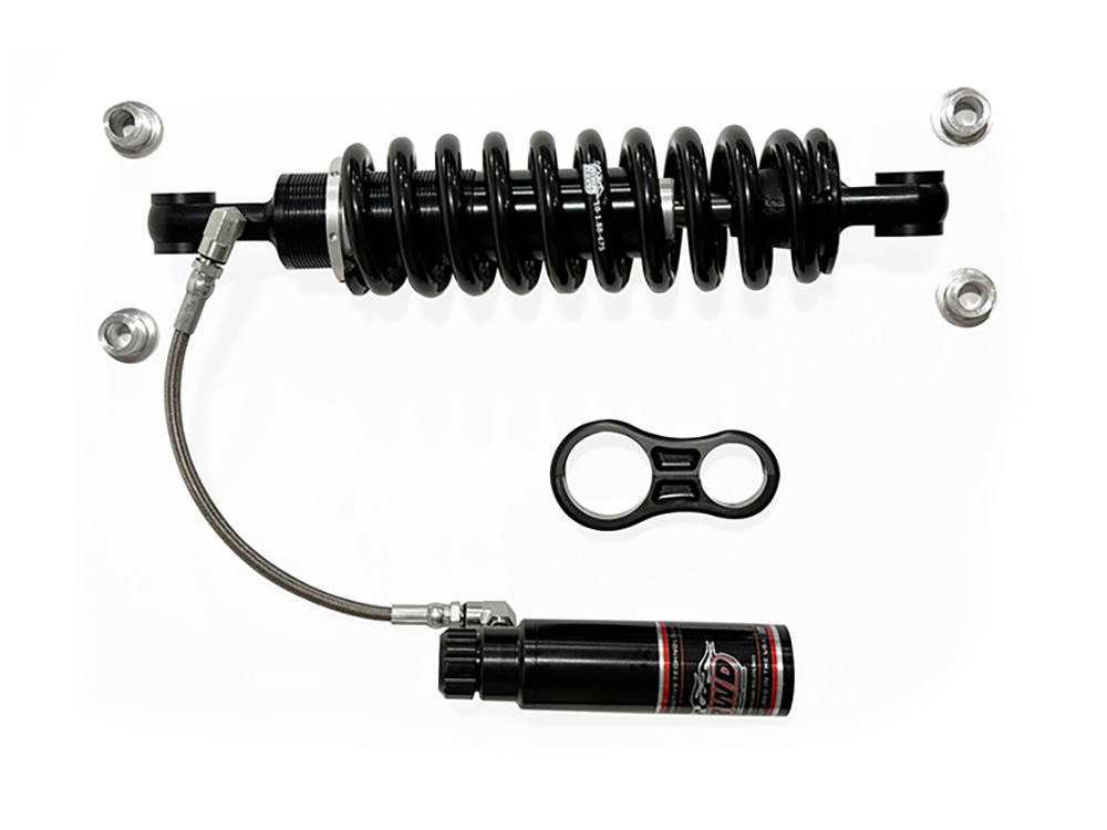 RWD V-Twin 13.5in. RS-2 Piggyback Rear Shock Absorbers with Standard Spring Rate – Black. Fits Softail 2018up.