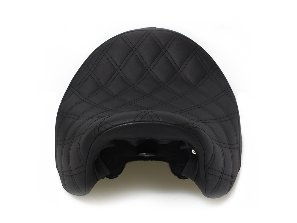 SADDLEMEN SEATS Renegade LS Solo Seat with Black Double Diamond Stitch. Fits Dyna 2006-2017.