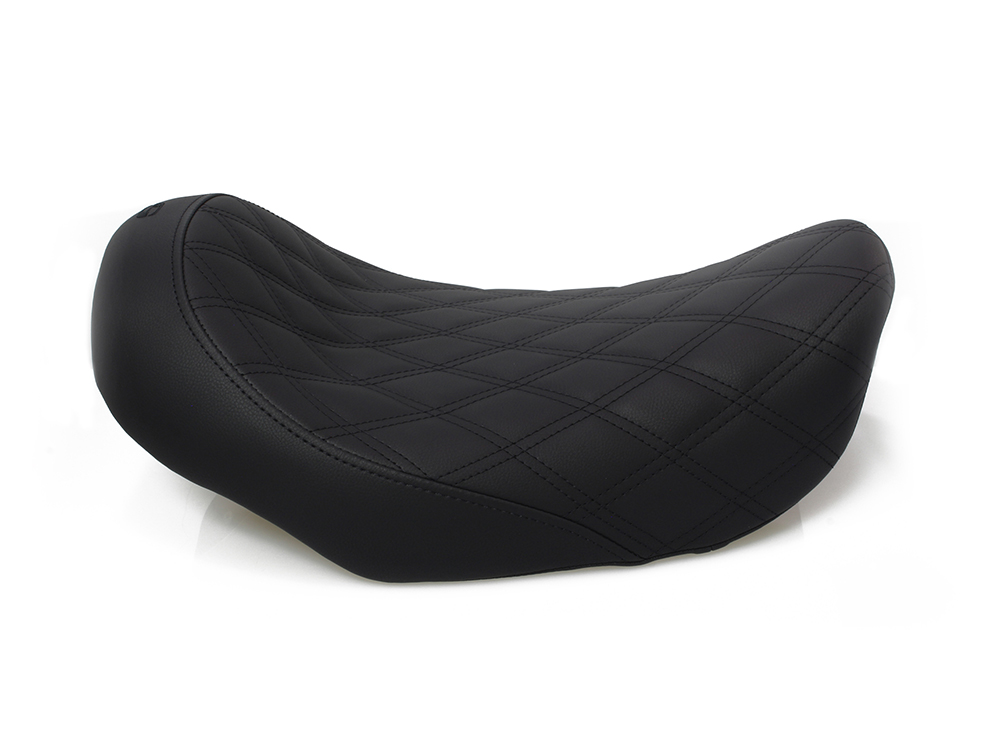 SADDLEMEN SEATS Renegade LS Solo Seat with Black Double Diamond Stitch. Fits Dyna 2006-2017.