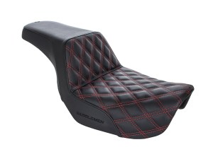 SADDLEMEN SEATS Step-Up LS Dual Seat with Red Double Diamond Lattice Stitch. Fits Dyna 2006-2017. SADDLEMEN SEATS Step-Up LS Dual Seat with Red Double Diamond Lattice Stitch. Fits Dyna 2006-2017.