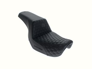 SADDLEMEN SEATS Step-Up HC Dual Seat with Black Honeycomb Stitch. Fits Dyna 2006-2017 SADDLEMEN SEATS Step-Up HC Dual Seat with Black Honeycomb Stitch. Fits Dyna 2006-2017