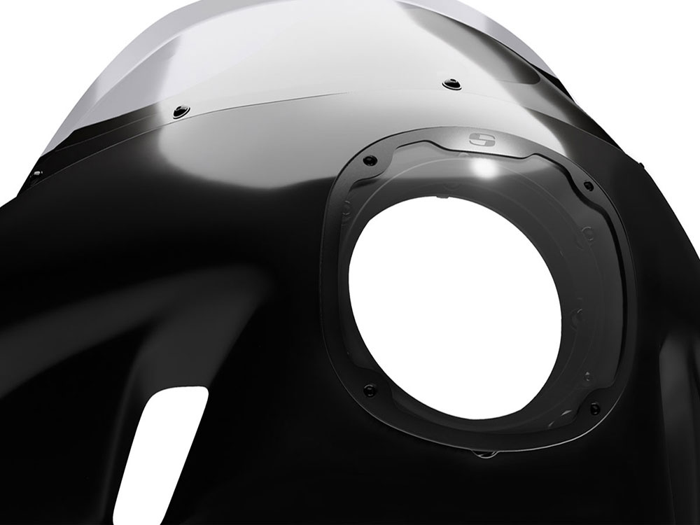 SADDLEMEN SEATS S-RT Mini Fairing – Gloss Black. Fits Sportster 2004-2021