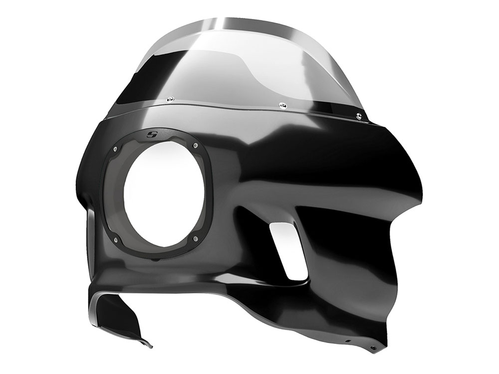 SADDLEMEN SEATS S-RT Mini Fairing – Gloss Black. Fits Sportster 2004-2021