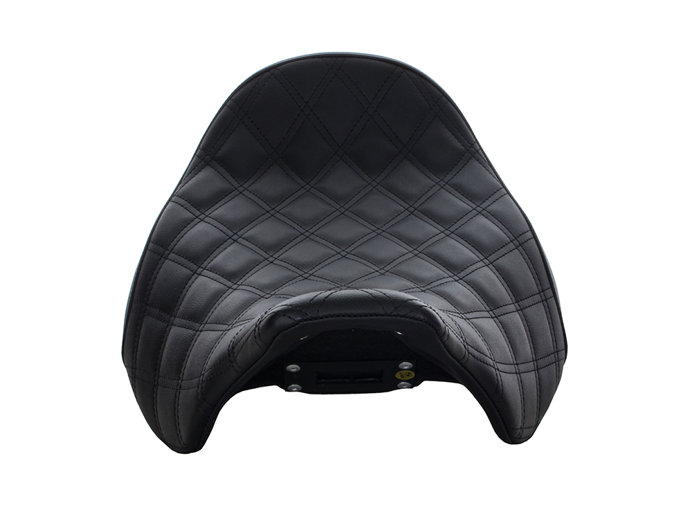 SADDLEMEN SEATS Renegade LS Solo Seat with Black Double Diamond Lattice Stitch. Fits Most Touring 2008-2024